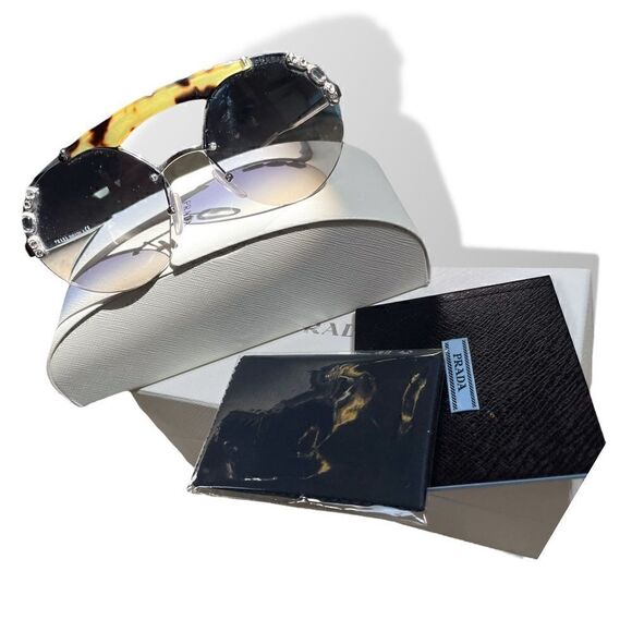 PRADA SPR 52U 23C-5R0 Light Havana Sunglasses - Picture 10 of 12